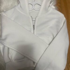 White Zip-Up Hoodie